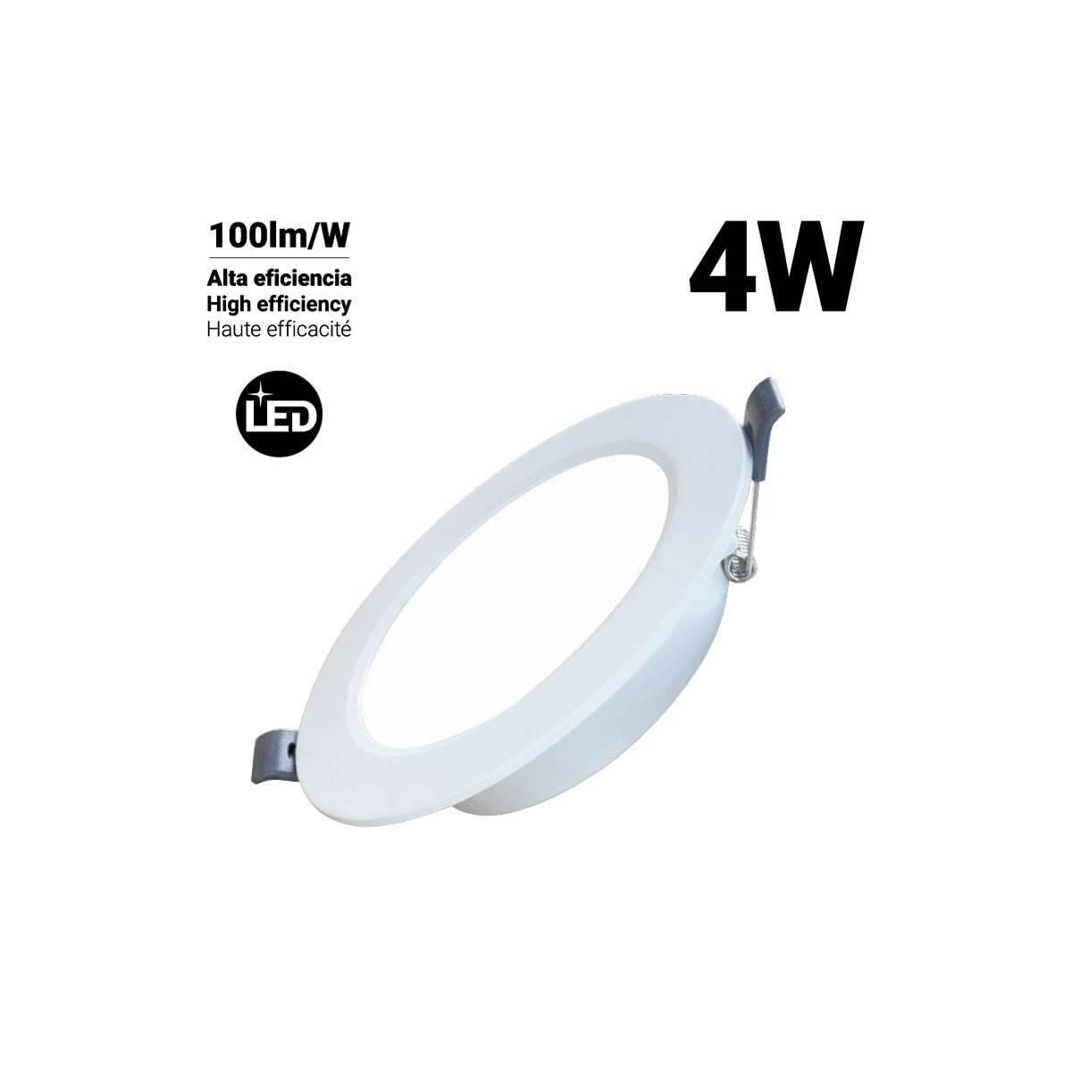 Downlight LED DOB circular encastrável 4W corte Ø77mm