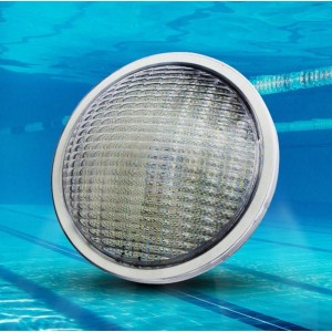 Lâmpada LED PAR56 RGB submergível para piscina 28W IP68 com comando