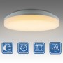 Plafón LED downlight circular de superfície com sensor 18W IP65