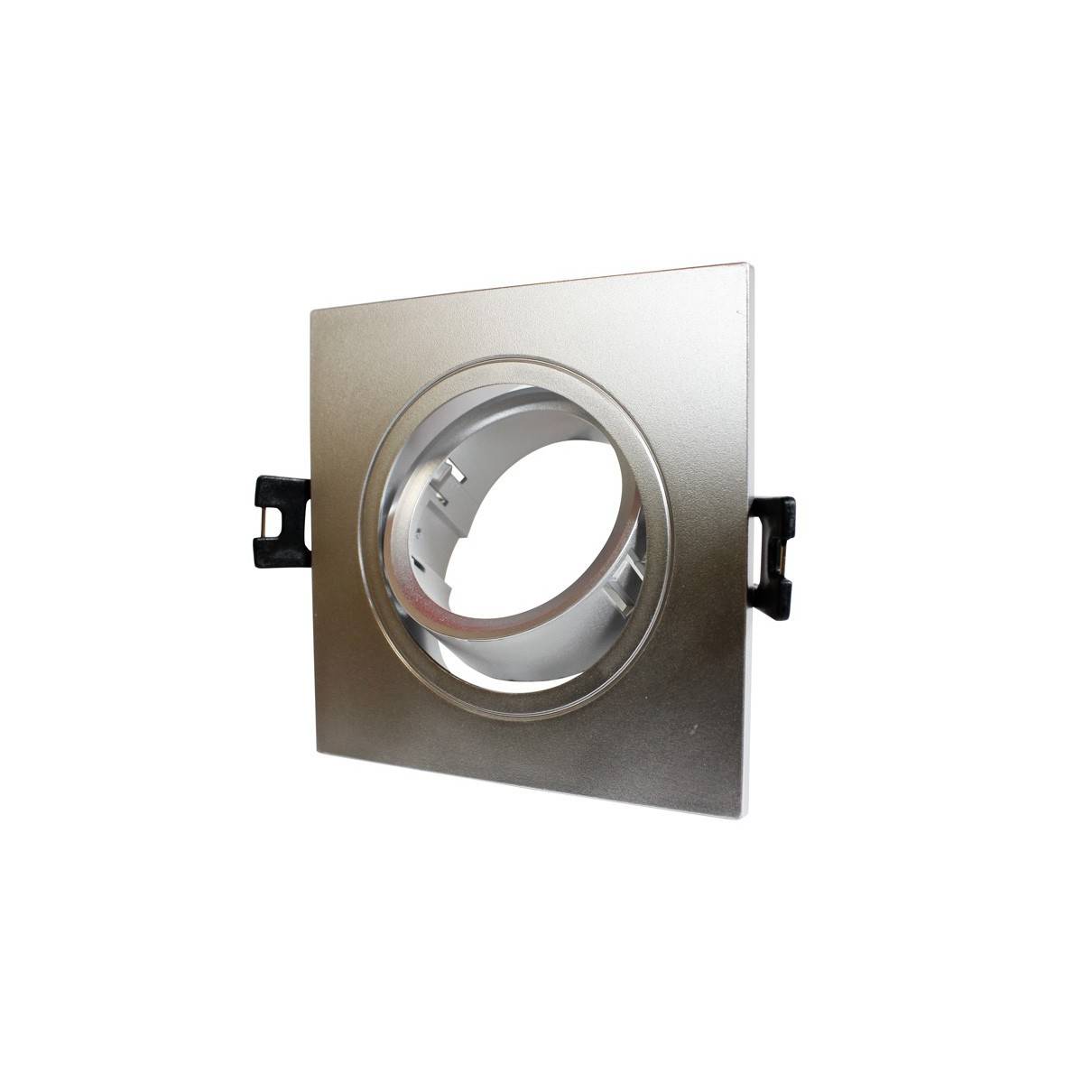 Aro downlight encastrável, quadrado e basculante GU10, MR16