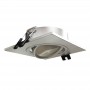 Aro downlight encastrável, quadrado e basculante GU10, MR16