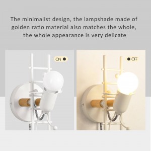Aplique de parede com interruptor e ficha "Doll Ladder"