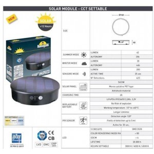 Bolardo Solar FIORINA FUMAGALLI com Sensor e CCT