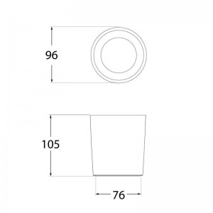 Candeeiro de teto estanque LIVIA 90 FUMAGALLI 6W IP55