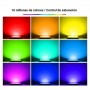 Foco projetor LED RGB+CCT 50W 4200lm - controlo por RF e WiFi - IP65