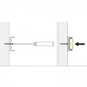 Braçadeira de metal para fixação de perfis 18x12mm (1ud)