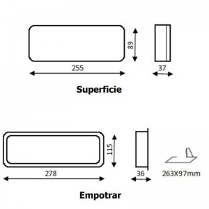 Luz de emergência LED REX MINI 60LM IP65