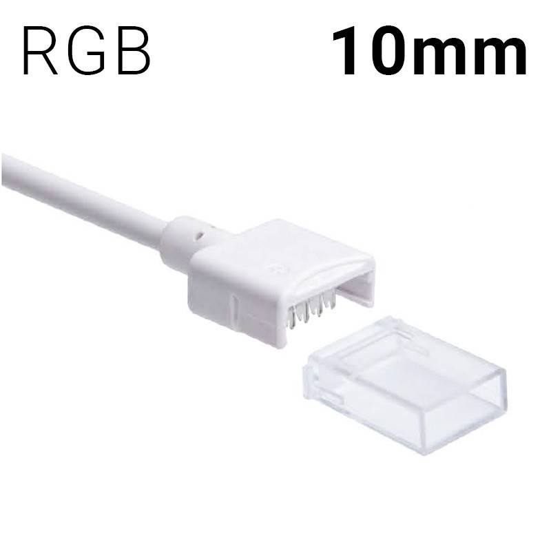 Conector com cabo para fita LED RGB PCB 10mm IP68