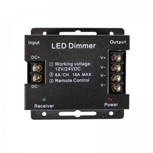 Controlador de temperatura de cor com controlo RF para fita LED CCT 12/24V-DC 16A