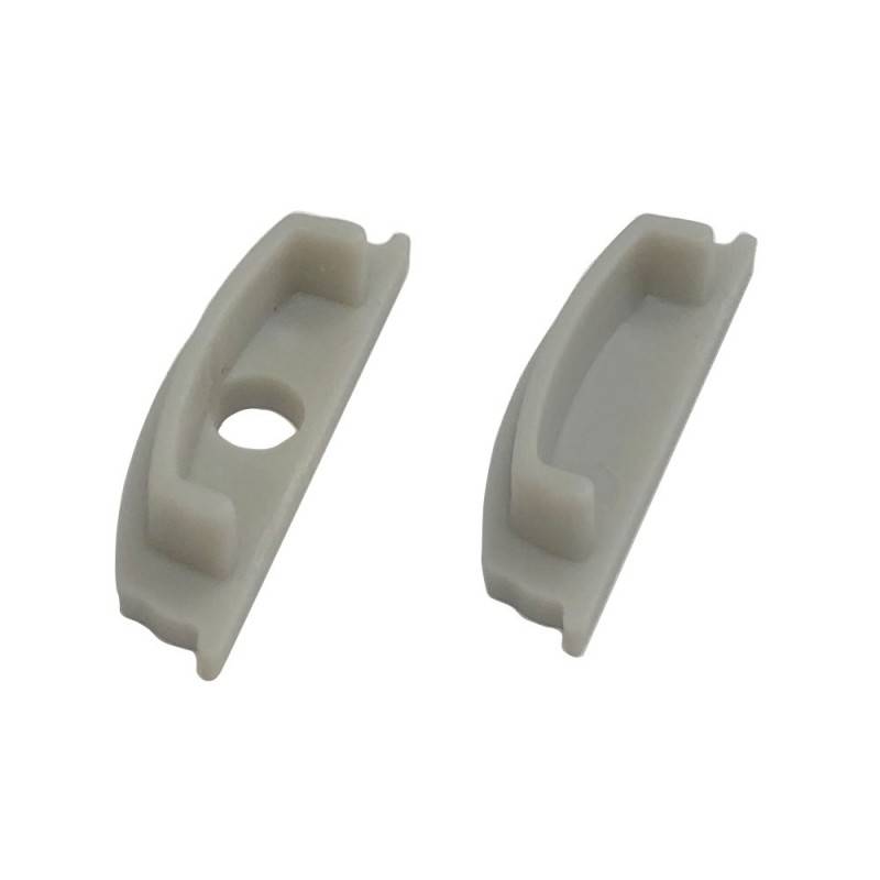 TAMPAS LATERAIS PARA PERFIL FLEXÍVEL DE SUPERFÍCIE 18X6MM (1 UNIDADE)