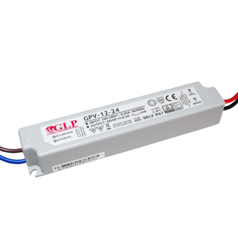 Fonte de alimentação 24V  DC - 12W - GLP