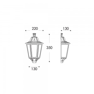 Aplique de parede FUMAGALLI IESSE E27 IP55