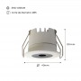 Downlight LED MINI recesso 3W baixo UGR com Driver Lifud Dali