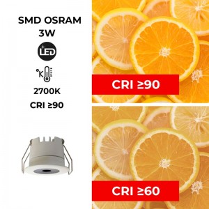 Downlight LED MINI recesso 3W baixo UGR com Driver Lifud Dali
