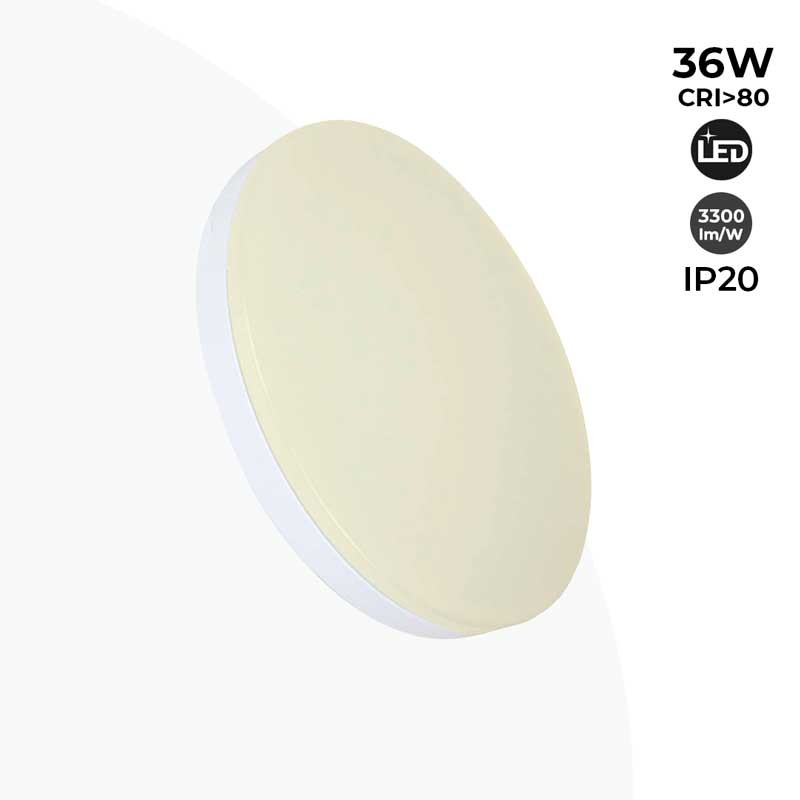 Plafon LED 36W de superfície circular branco IP20