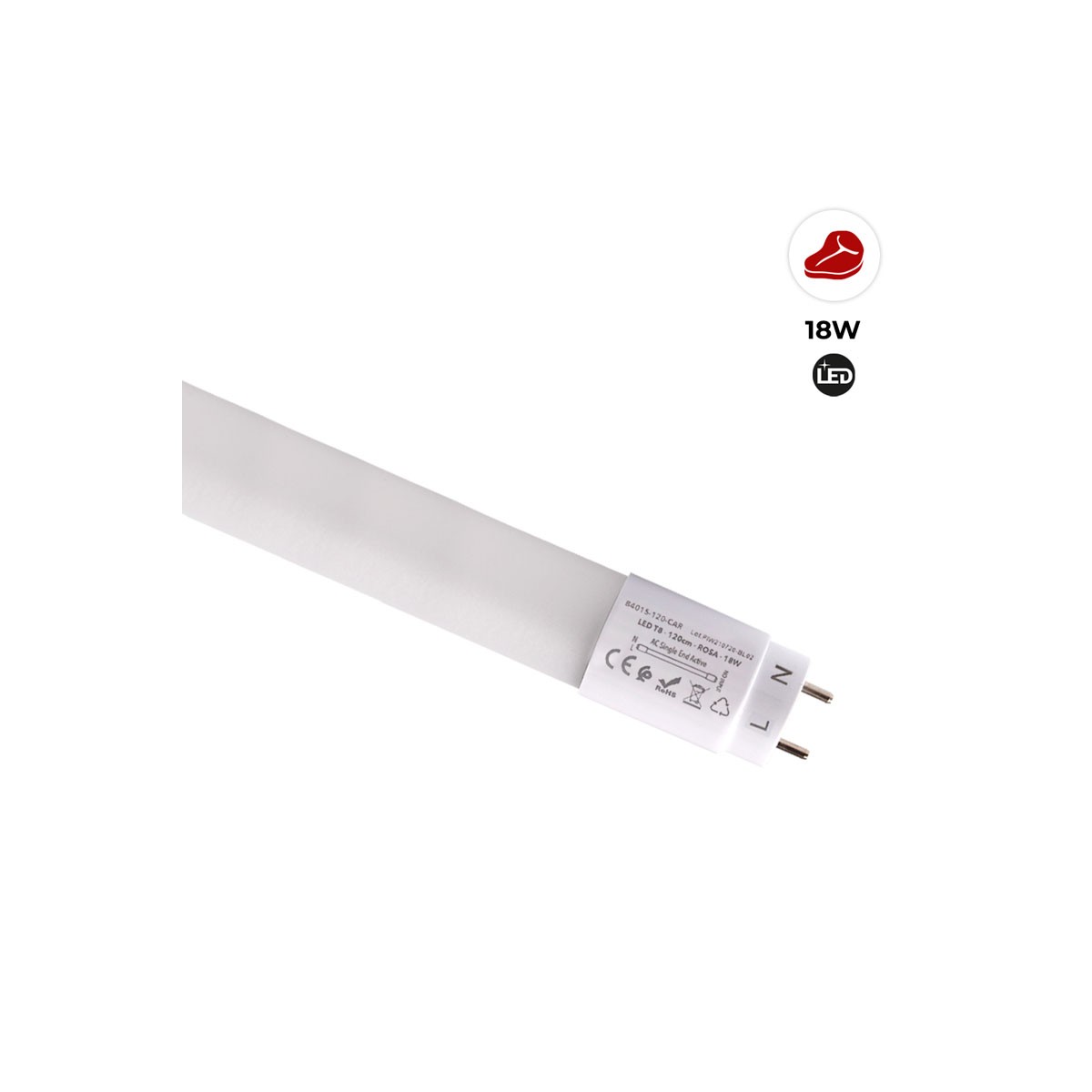 Tubo LED T8 açougue especial 120cm 18W