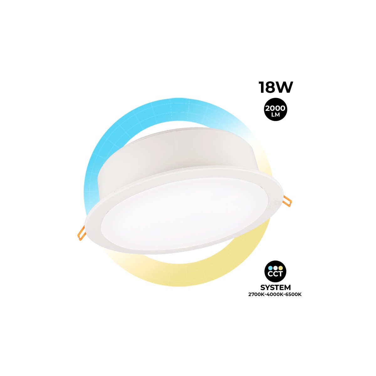 Downlight CCT Fumagalli "Teresa 260" 18W IP55 à prova de água redonda