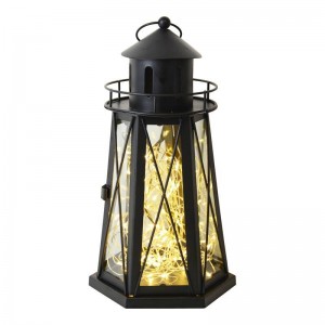 Farol de metal porta-velas "KASS"