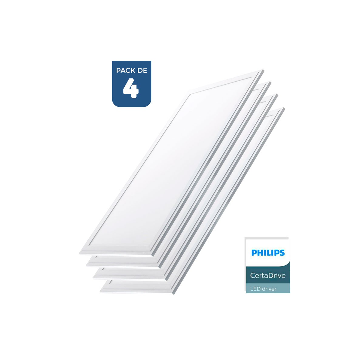 Pack de 4 painéis led slim