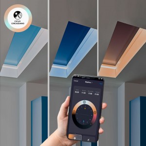 Painel LED Smart Blue Skylight com ajustes que acompanham o ciclo circadiano