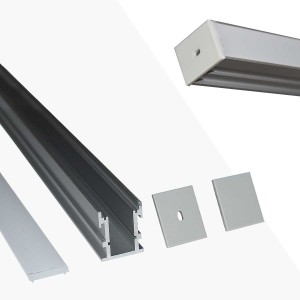 Perfil de alumínio para fita LED de encastrar no solo 21x26mm IP54