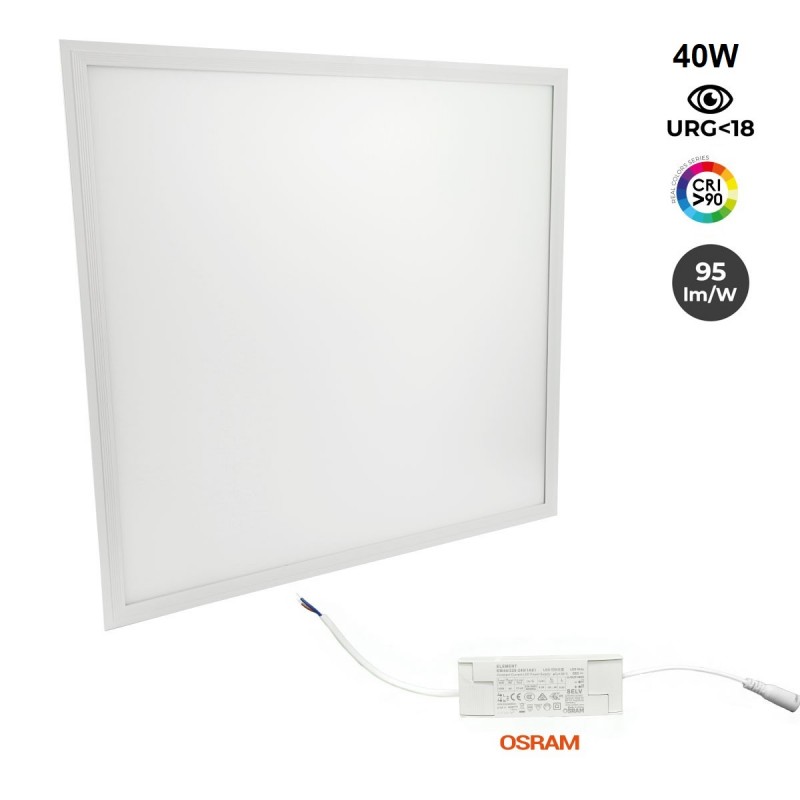 Painel LED DRIVER OSRAM 60x60cm - 40W- UGR18-CRI 90