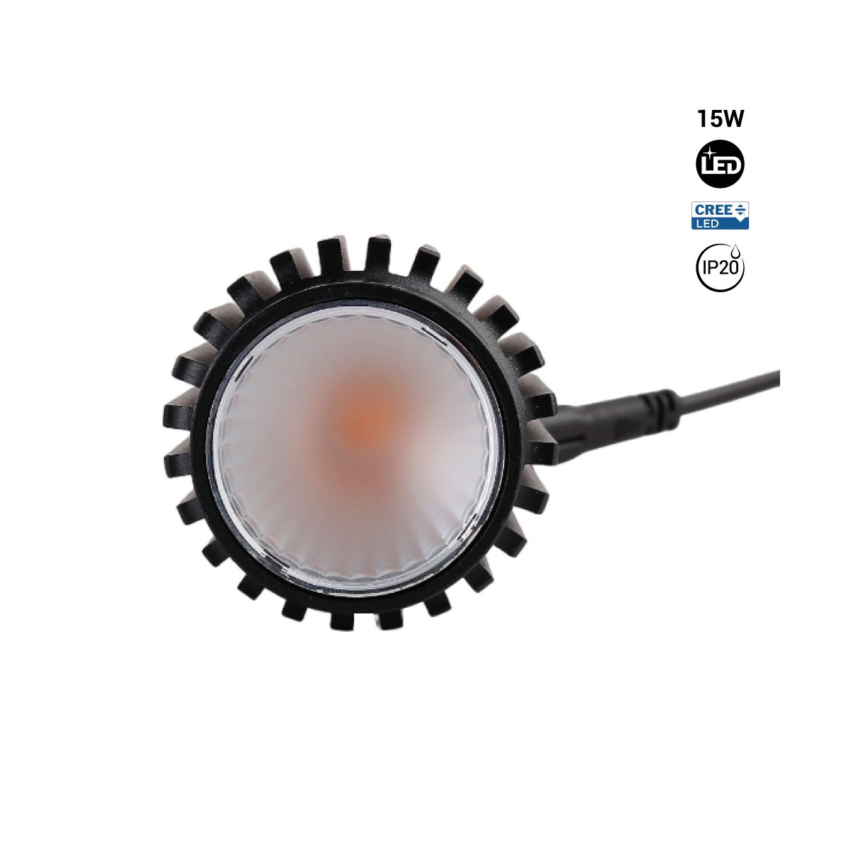 Módulo LED 15W 45º para Aro CRI 90 driver externo