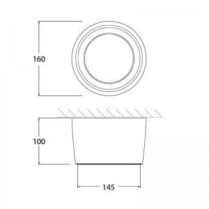 CCT LIVIA 160 FUMAGALLI 7W GX53 IP55 candeeiro de tecto à prova de água