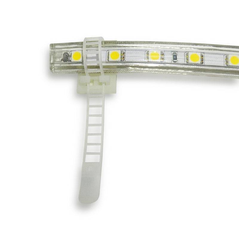 Flange plástica para Fitas LED com base adesiva 3M