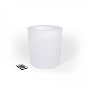 Vaso LED RGBW de Resina Branca, 40x40cm, 5W, IP65