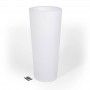 Vaso LED RGBW de Resina Branca, 40x80cm, 7W, IP65, sem fios