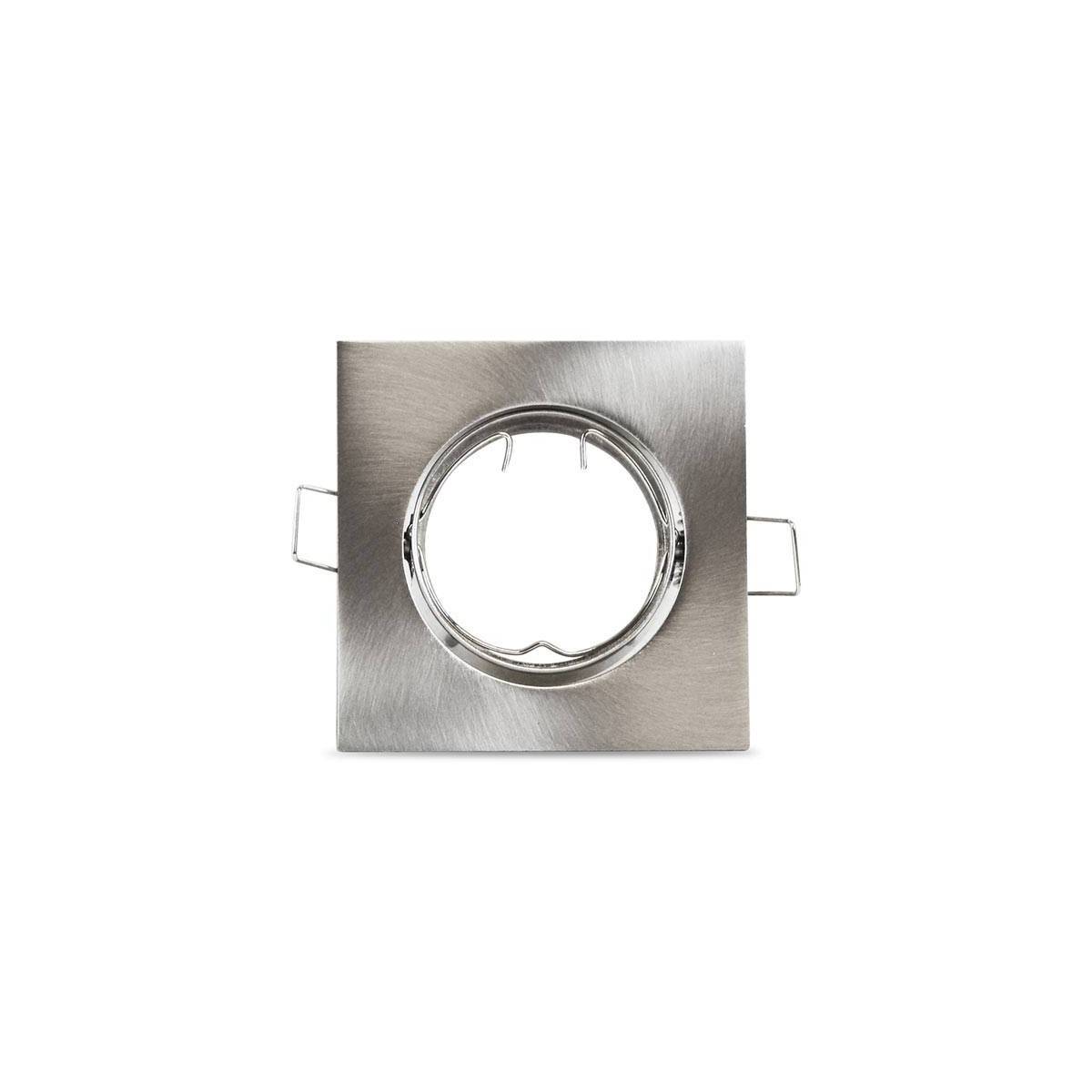 Aro downlight encastrável quadrado basculante para lâmpada GU10 / GU5.3