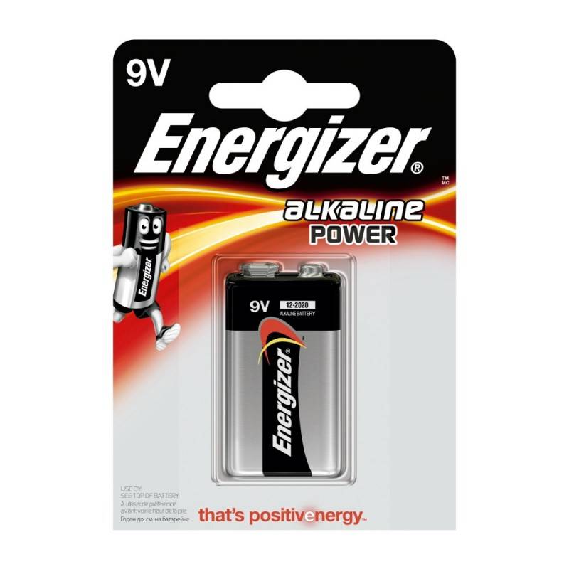 Pilha Energizer Alkaline Power 6LR61 (9V) Blister de 1 Um.