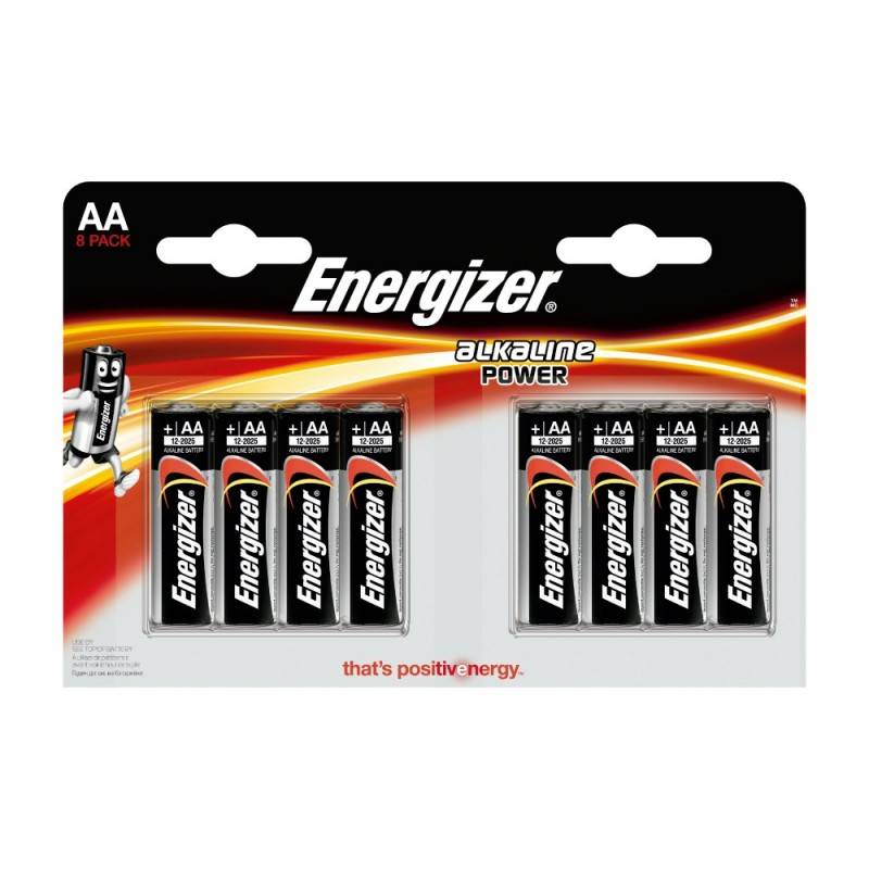 Pilha Energizer Alkaline Power LR6 (AA) Blister de 8 Um.