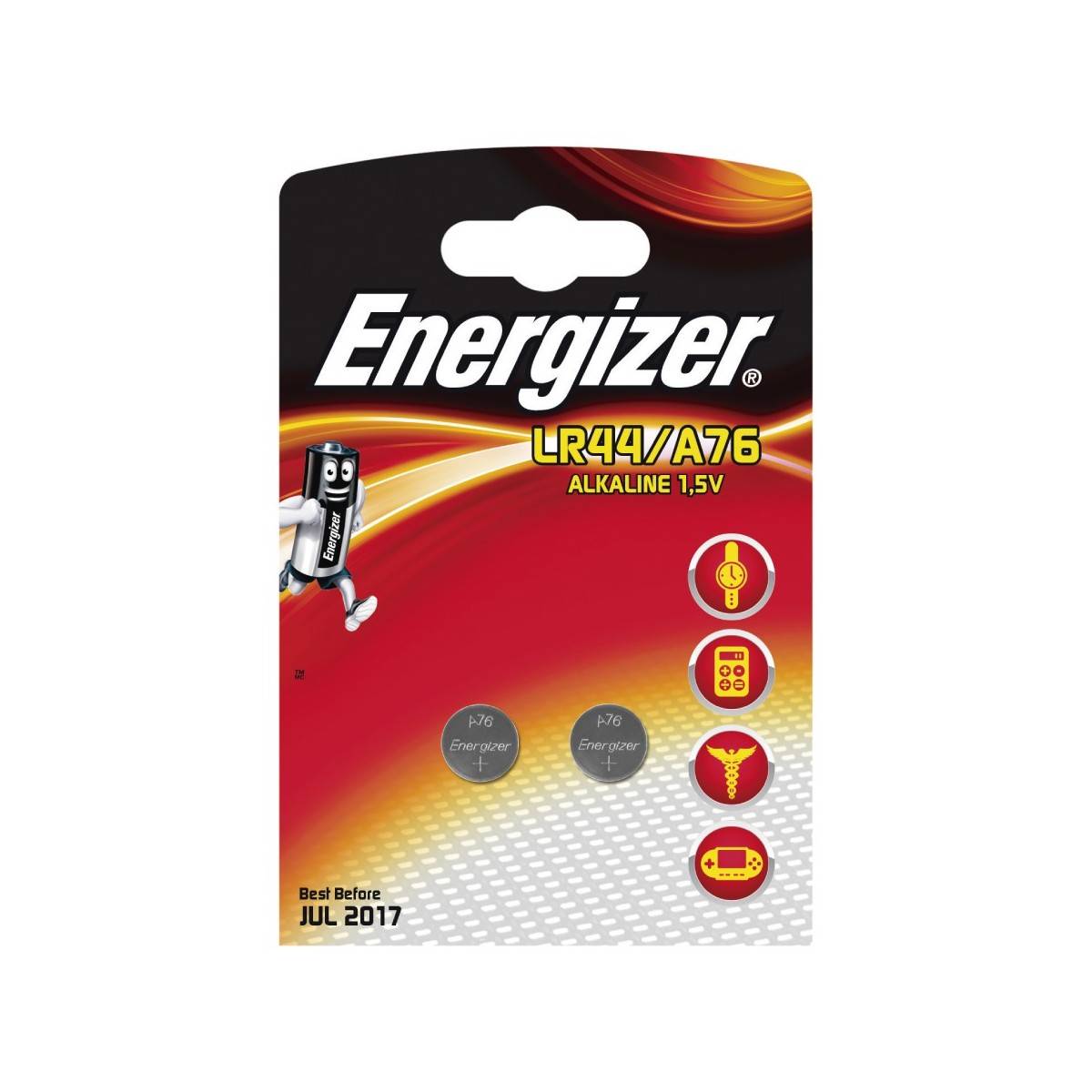 Pilha Energizer A76/LR44 Blister de 2Un.