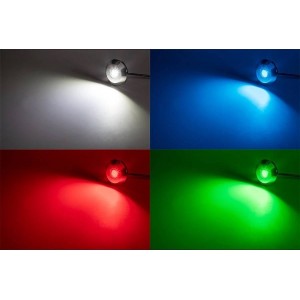 Lâmpada submersível LED RGB para embarcações 120W 12V IP68 inox 316L