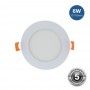 Placa downlight LED encastrável circular 6W - 5 anos de garantia