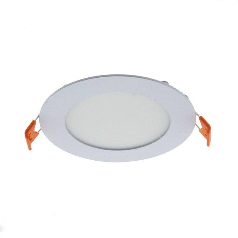 Placa downlight LED encastrável circular 6W - 5 anos de garantia