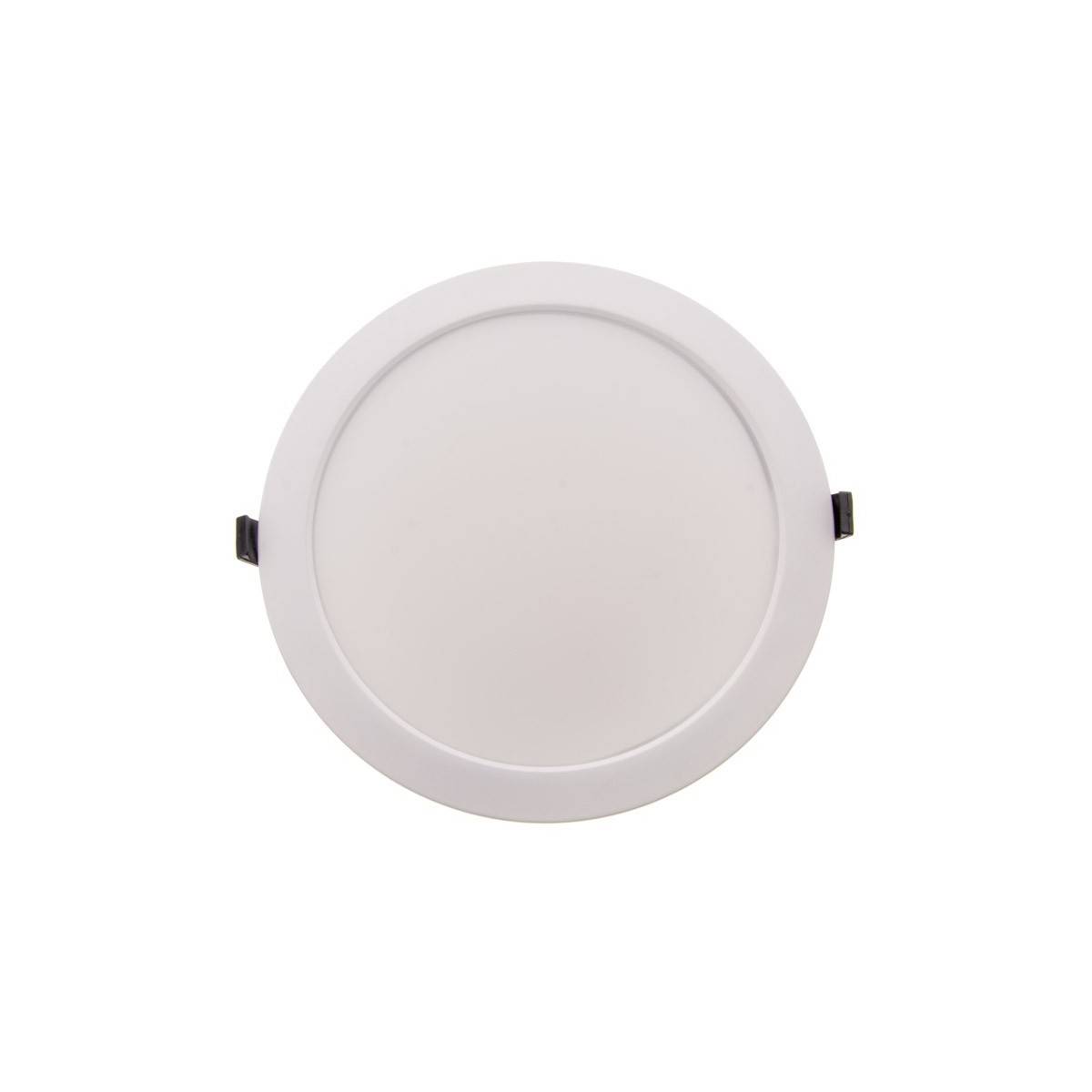 Placa downlight LED encastrável circular CCT 40W com seletor de temperatura de cor IP44