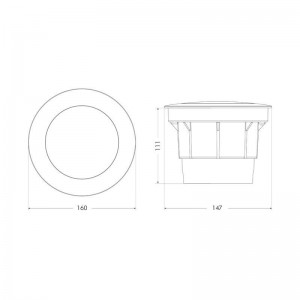 Foco encastrável de piso LED Fumagalli CECI 160 GX53 10W IP67